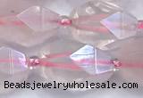 CRQ885 15 inches 11*15mm - 13*20mm faceted nuggets AB-color rose quartz beads
