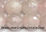 CRQ912 15 inches 10mm faceted round AB-color rose quartz beads