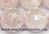 CRQ914 15 inches 14mm faceted round AB-color rose quartz beads