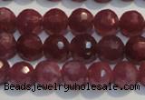 CRZ1011 15.5 inches 5.3mm - 5.8mm faceted round AAA grade ruby beads
