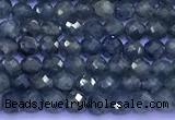 CRZ1172 15 inches 3.5mm faceted round sapphire beads