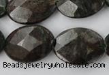 CRZ227 15.5 inches 18*25mm faceted oval ruby zoisite gemstone beads