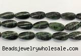 CRZ797 15.5 inches 15*30mm twisted oval ruby zoisite gemstone beads