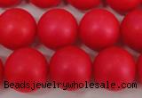 CSB1307 15.5 inches 8mm matte round shell pearl beads wholesale