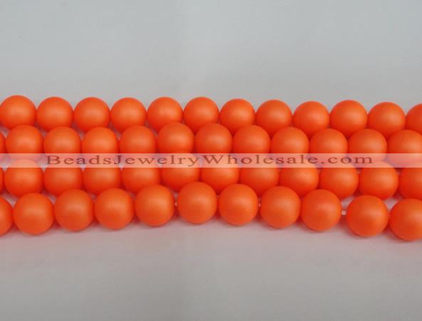 CSB1314 15.5 inches 12mm matte round shell pearl beads wholesale
