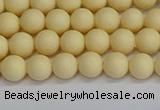 CSB1610 15.5 inches 4mm round matte shell pearl beads wholesale