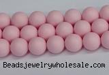 CSB1620 15.5 inches 4mm round matte shell pearl beads wholesale