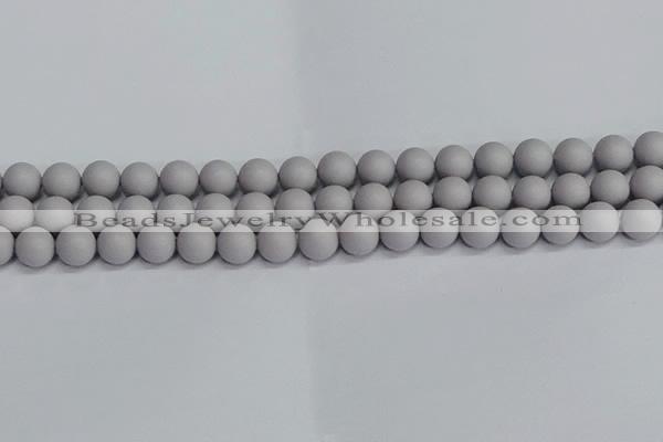 CSB1681 15.5 inches 6mm round matte shell pearl beads wholesale