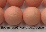 CSB2425 15.5 inches 14mm round matte wrinkled shell pearl beads