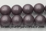 CSB2441 15.5 inches 6mm round matte wrinkled shell pearl beads