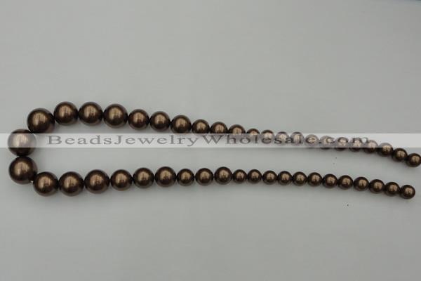 CSB402 15.5 inches 8mm - 16mm round shell pearl beads