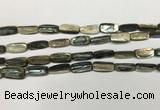 CSB4176 15.5 inches 8*16mm trihedron abalone shell beads wholesale