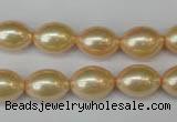 CSB847 15.5 inches 10*14mm rice shell pearl beads wholesale
