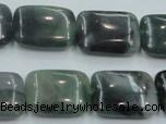 CSJ207 15.5 inches 15*20mm rectangle serpentine jade gemstone beads