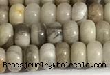 CSL162 15.5 inches 3*4.8mm 

rondelle sliver leaf jasper beads wholesale