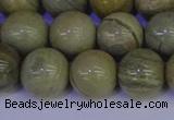 CSL205 15.5 inches 14mm round silver leaf jasper beads wholesale