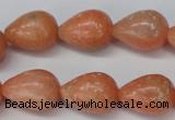 CSM14 15.5 inches 13*18mm teardrop salmon stone beads wholesale