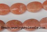 CSM35 15.5 inches 13*18mm oval salmon stone beads wholesale