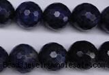 CSO415 15.5 inches 14mm faceted round dyed sodalite gemstone beads
