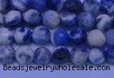 CSO621 15.5 inches 6mm faceted round AB grade sodalite beads