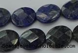 CSO707 15.5 inches 14mm faceted coin sodalite gemstone beads
