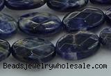 CSO717 15.5 inches 12*16mm faceted oval sodalite gemstone beads