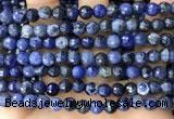 CSO846 15 inches 6mm faceted round sodalite beads wholesale