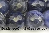 CSO913 15 inches 12mm faceted round sodalite beads wholesale