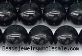 CSQ542 15 inches 10mm round black morion smoky quartz beads