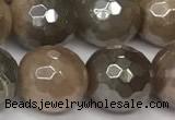 CSS813 15 inches 12mm faceted round AB-color sunstone beads