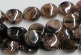 CST06 15.5 inches 12mm flat round staurolite gemstone beads wholesale