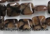 CST09 15.5 inches 14*14mm square staurolite gemstone beads wholesale
