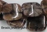 CST11 15.5 inches 22*22mm square staurolite gemstone beads wholesale