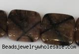 CST44 15.5 inches 25*25mm square staurolite gemstone beads wholesale