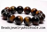 CTB05 7 inches 14mm round blue tiger eye stretch bracelet