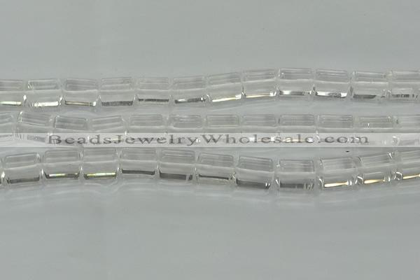 CTB500 15.5 inches 10*13mm triangle white crystal beads wholesale