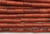 CTB990 15 inches 2*4mm tube red jasper beads