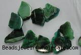 CTD1503 Top drilled 20*40mm - 25*50mm freeform agate slab beads