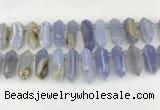 CTD2390 Top drilled 13*30mm - 14*42mm sticks blue chalcedony beads CTD2390 Top drilled 13*30mm - 14*42mm sticks blue chalcedony beads