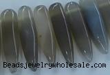 CTD2679 Top drilled 8*25mm - 10*50mm bullet agate beads wholesale