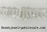 CTD3720 Top drilled 8*20mm - 10*50mm sticks white crystal beads