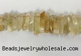 CTD3724 Top drilled 8*20mm - 10*50mm sticks citrine gemstone beads