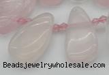 CTD480 Top drilled 10*22mm - 15*45mm freeform rose quartz beads