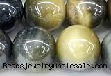 CTE2374 15 inches 10mm round AB-color golden & blue tiger eye beads