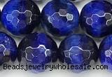 CTE2400 15 inches 8mm facted round blue tiger eye beads