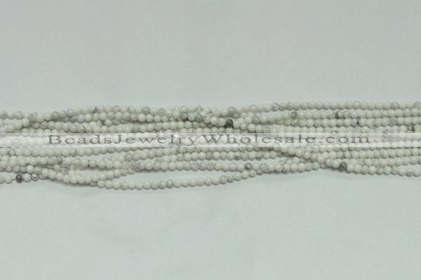 CTG135 15.5 inches 3mm round tiny white turquoise beads wholesale