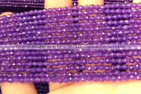CTG2224 15 inches 2mm,3mm faceted round candy jade beads