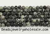 CTJ412 15.5 inches 8mm round black water jasper gemstone beads wholesale