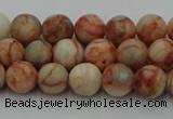 CTJ701 15.5 inches 6mm round red net jasper beads wholesale