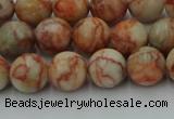 CTJ702 15.5 inches 8mm round red net jasper beads wholesale